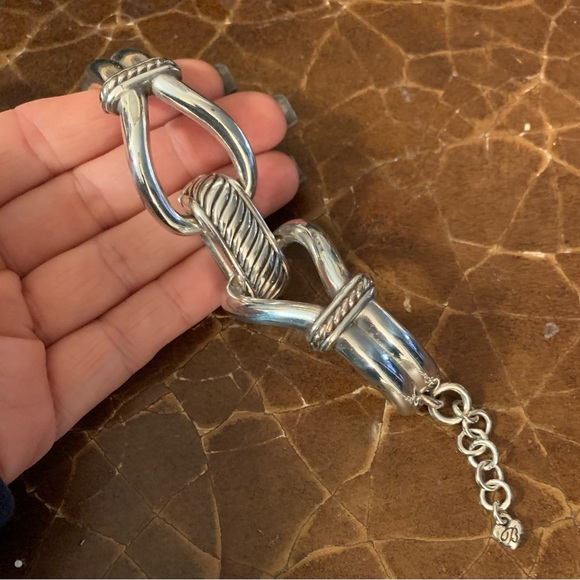 BRIGHTON Cable Chunky Heavy Silver Bracelet - Picture 3 of 8